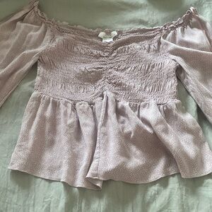 Urban Romantics long sleeve polkadot pink blouse